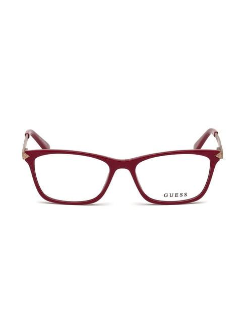 guess gu265451072fr red full rim frame