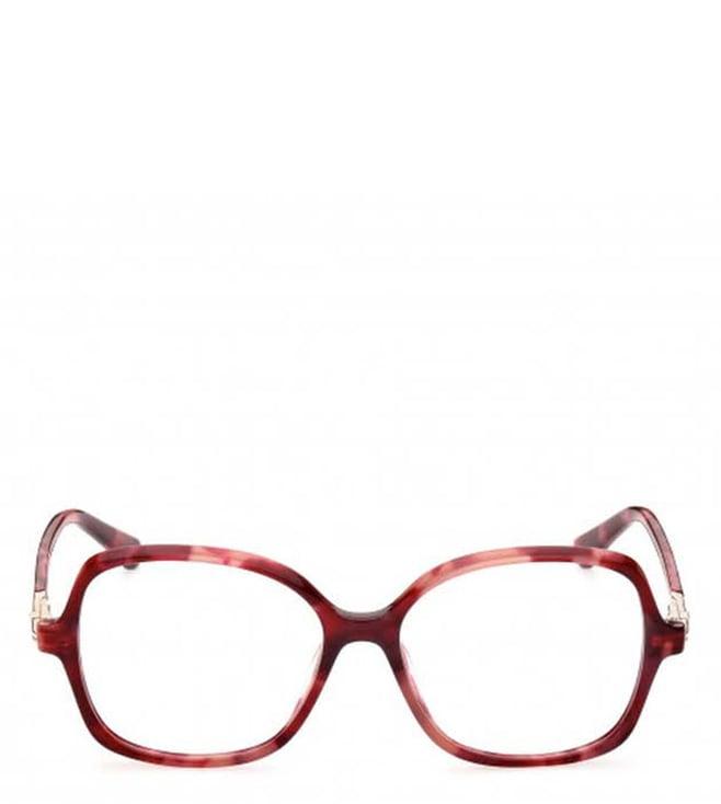 guess gu290655071fr red square eye frames for women