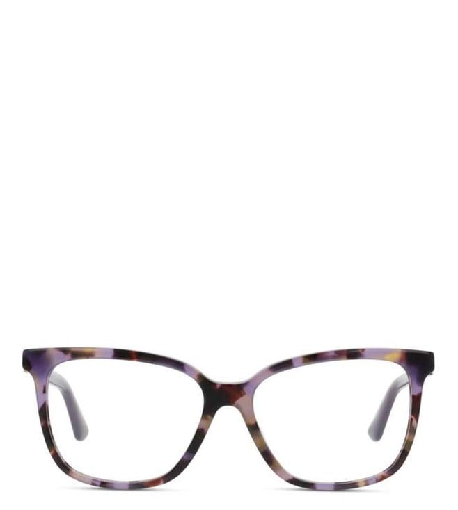 guess gu293708352fr purple square eye frames for women