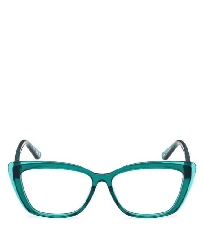 guess gu297755096fr green cat eye eyewear frames for women