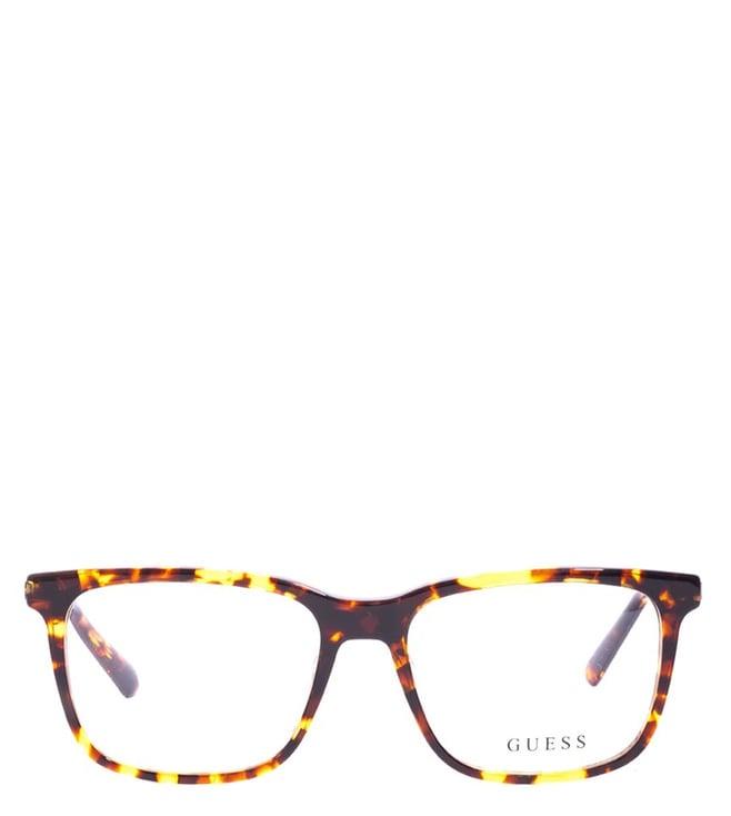 guess gu5004852052fr havana square eye frames for men