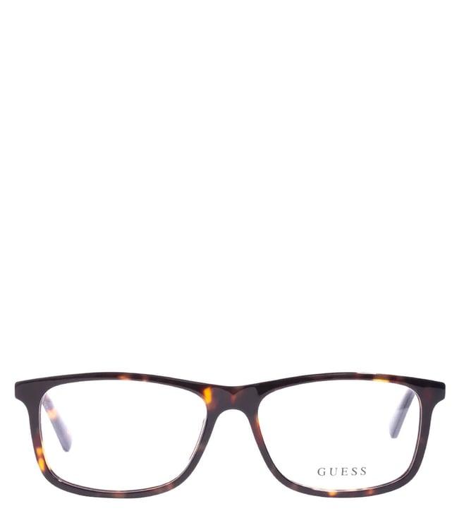 guess gu5005455052fr havana rectangular eye frames for men