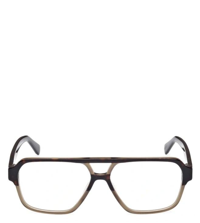 guess gu5009356056fr havana rectangular eyewear frames for men