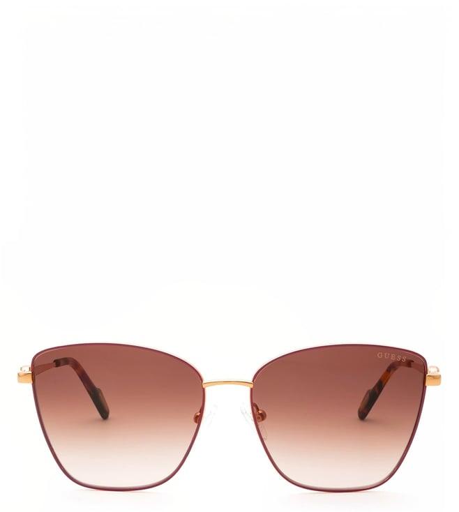 guess gus001885874fsg brown uv protected butterfly sunglasses for women