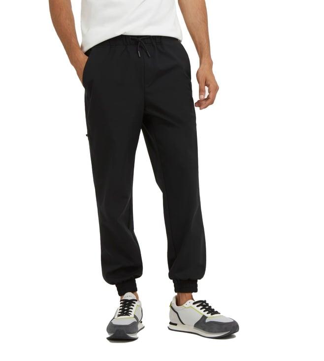 guess jet black archy straight fit joggers