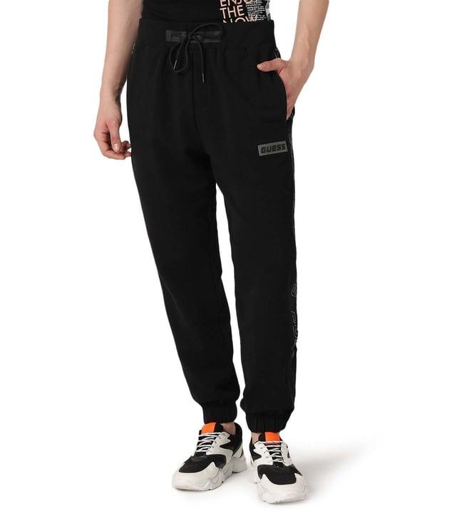 guess jet black logo calvin relaxed fit joggers