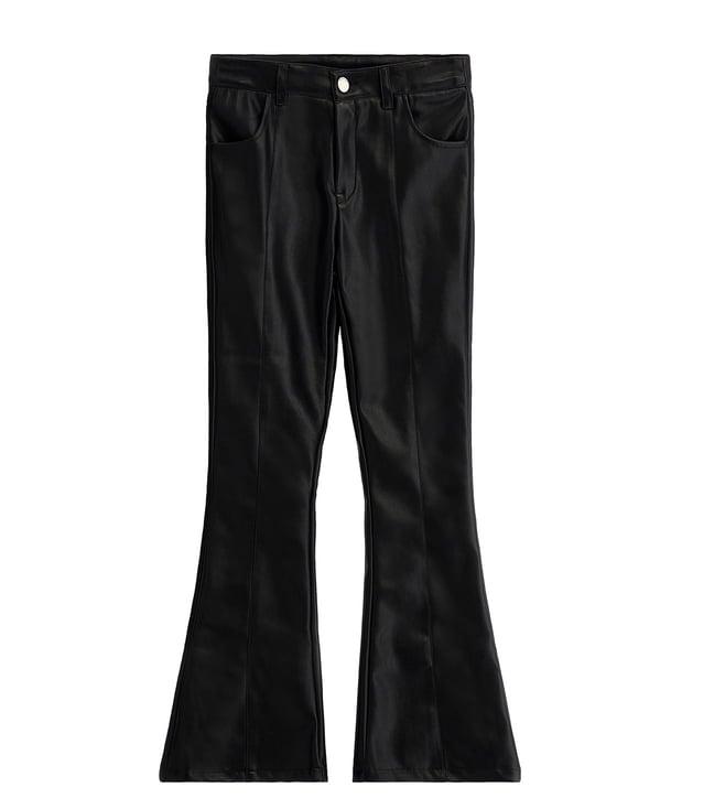 guess kids black regular fit trousers