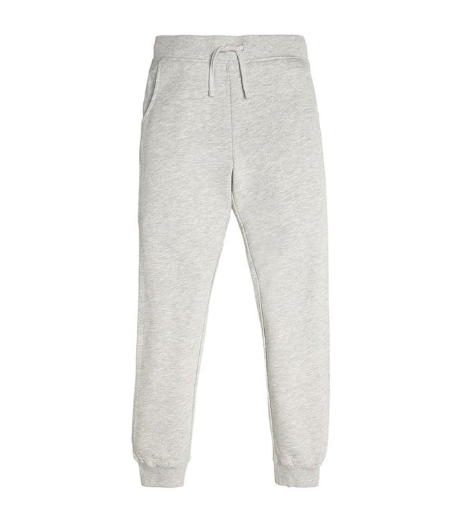 guess kids light heather grey regular fit joggers