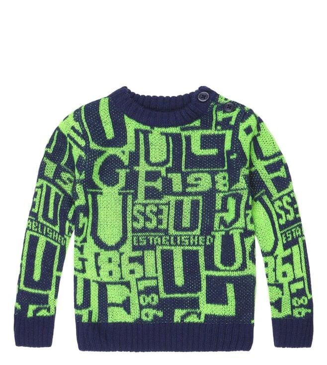 guess kids multi logo regular fit sweater