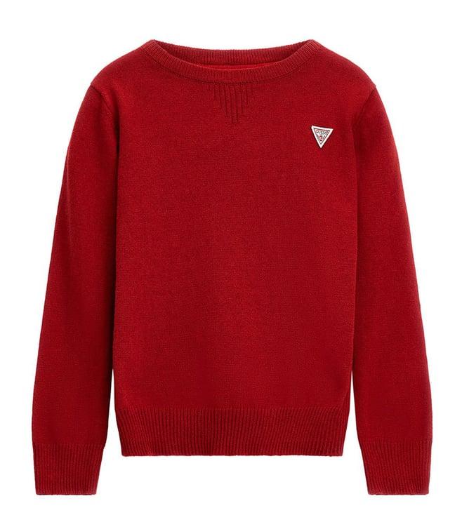 guess kids samba red vibes regular fit sweater