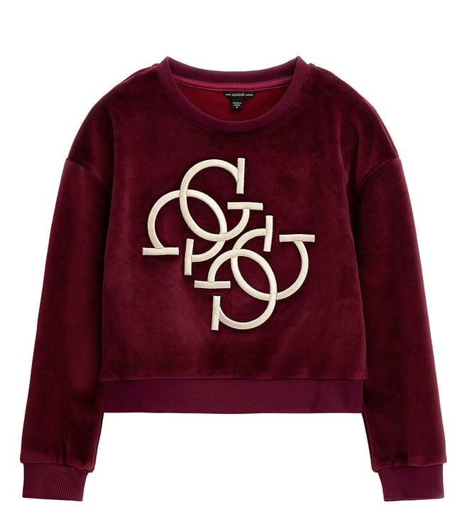 guess kids wine logo regular fit sweatshirt