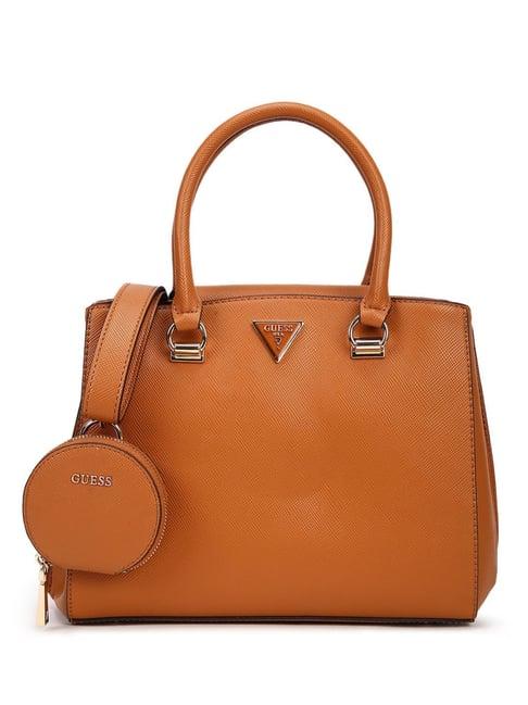 guess light cognac alexie medium satchel