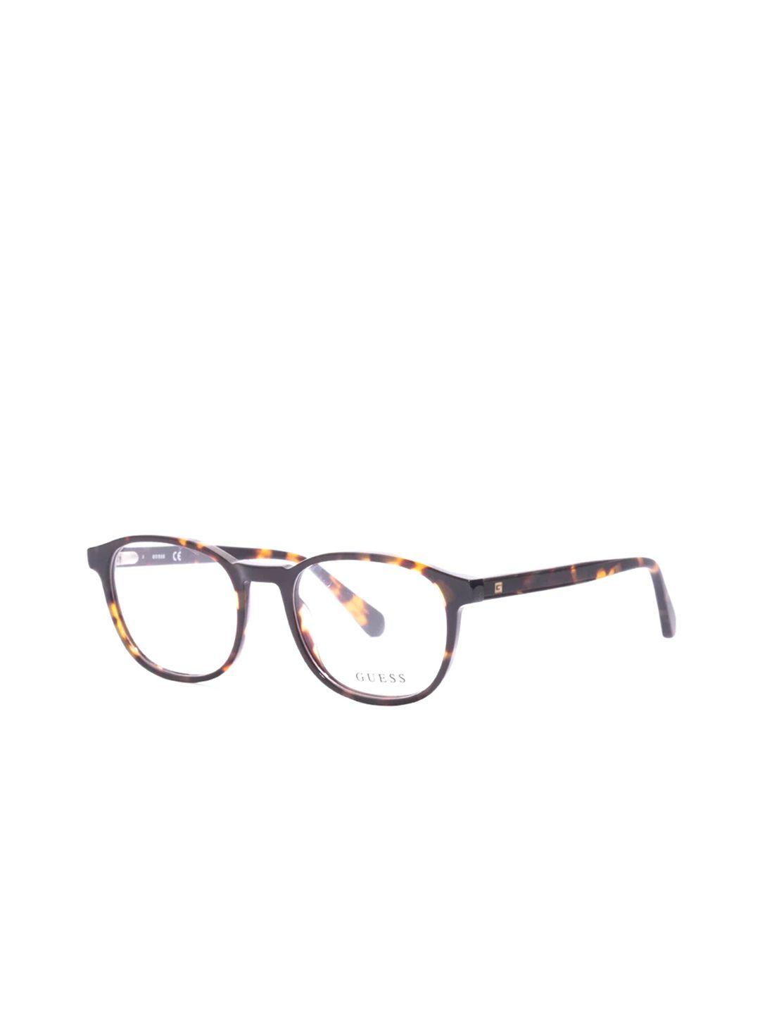 guess men abstract printed full rim square frames