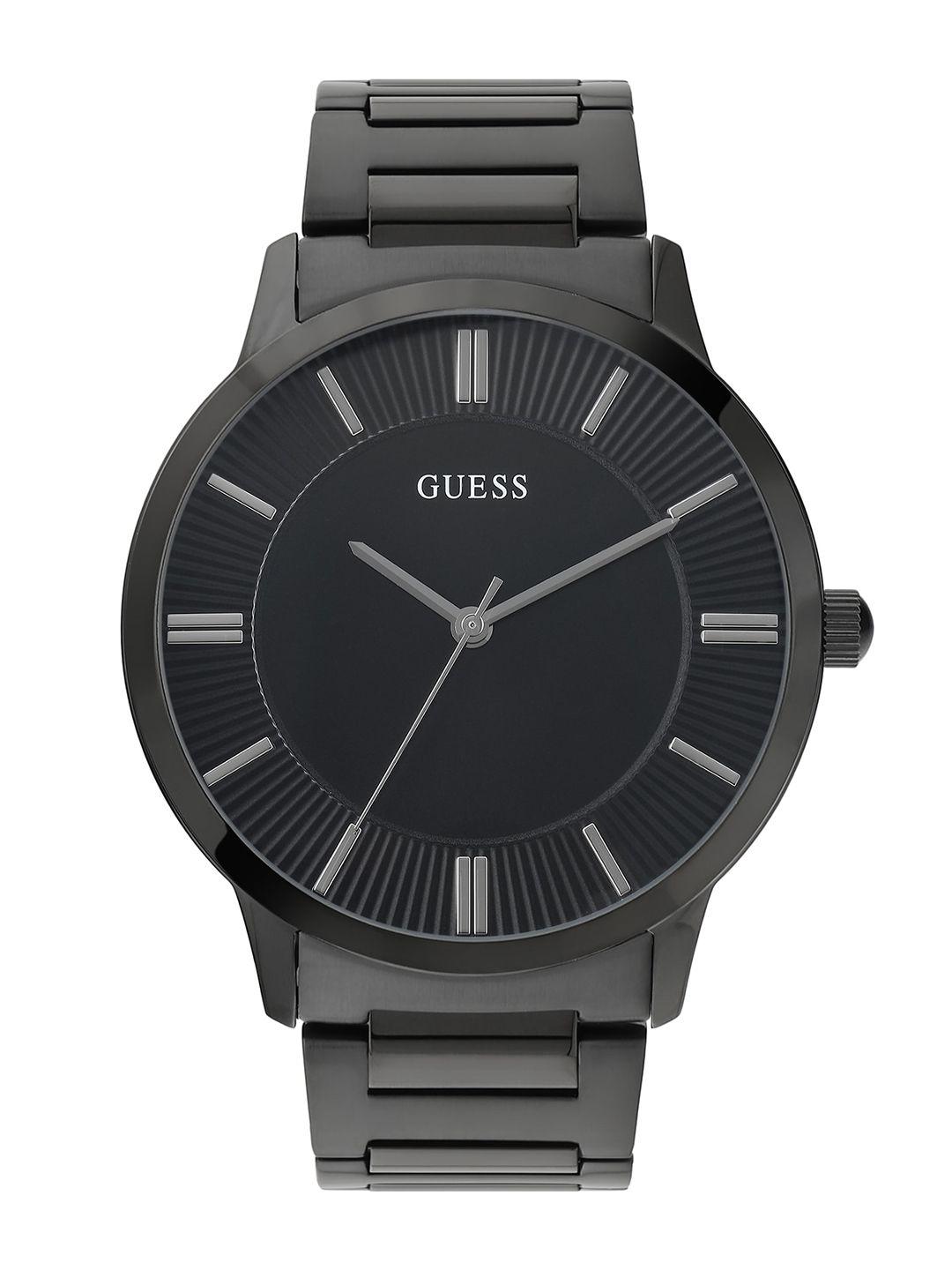 guess men stainless steel bracelet style straps analogue watch u0990g5m