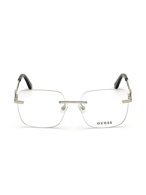 guess silver square eye frames for women