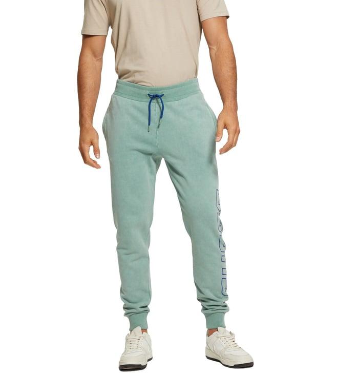 guess slick blue logo dargen straight fit joggers
