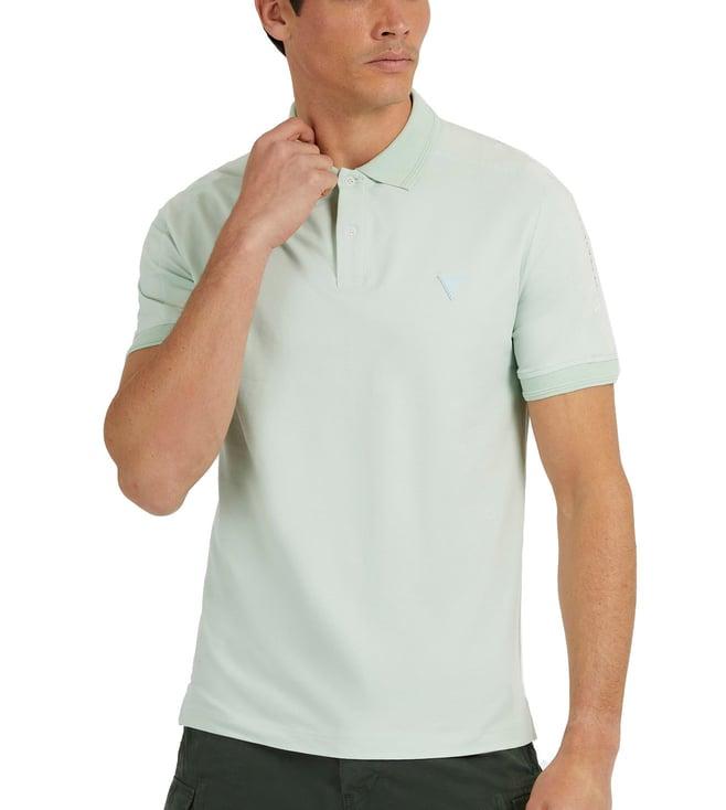 guess soft mint slim fit polo t-shirt