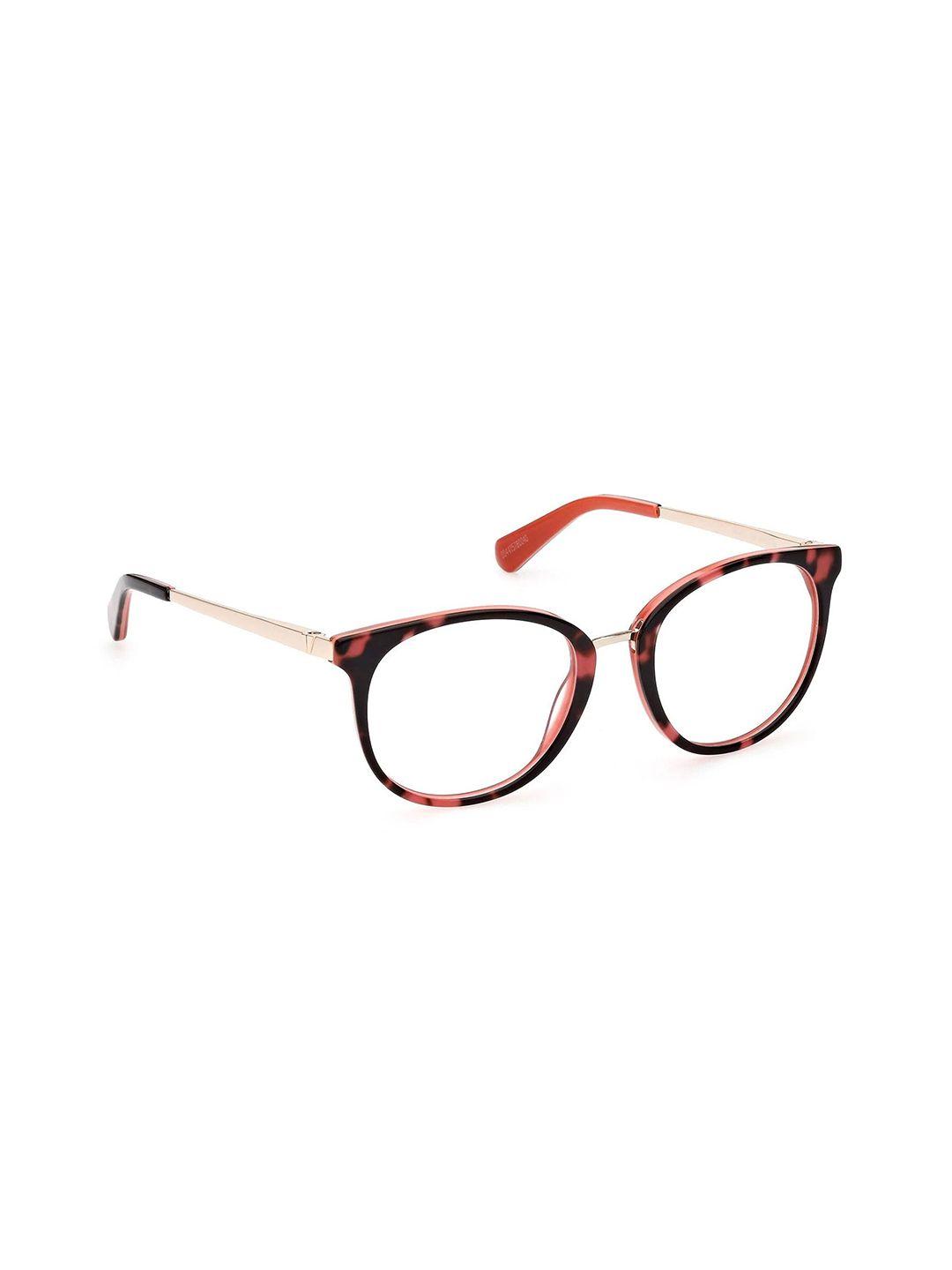 guess unisex full rim round frame gu521851074fr-gold