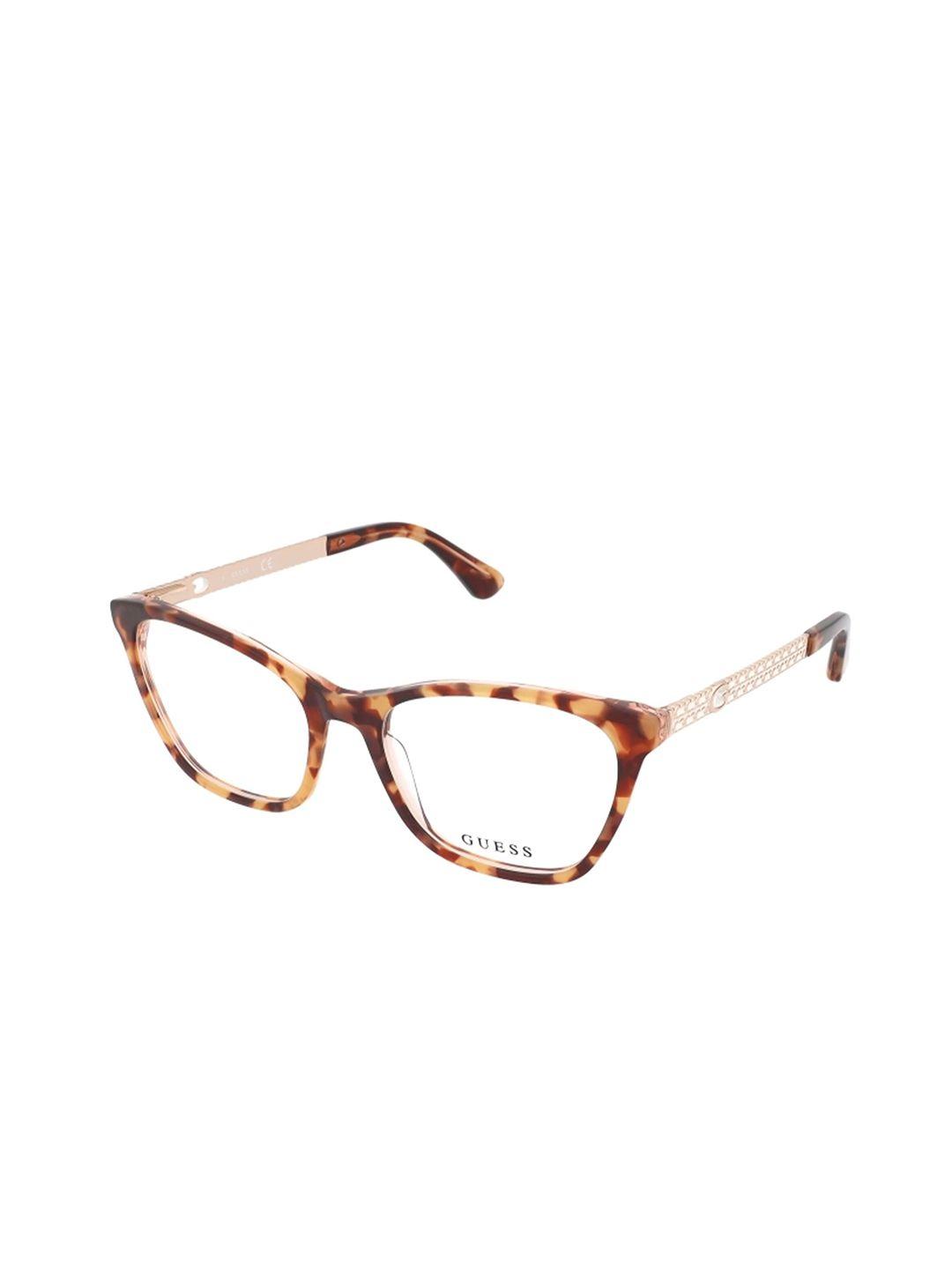 guess women abstract full rim square frames