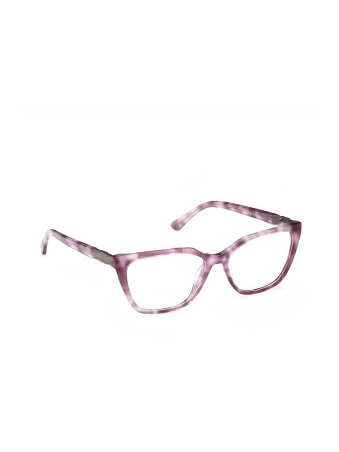 guess women abstract printed full rim rectangle frames