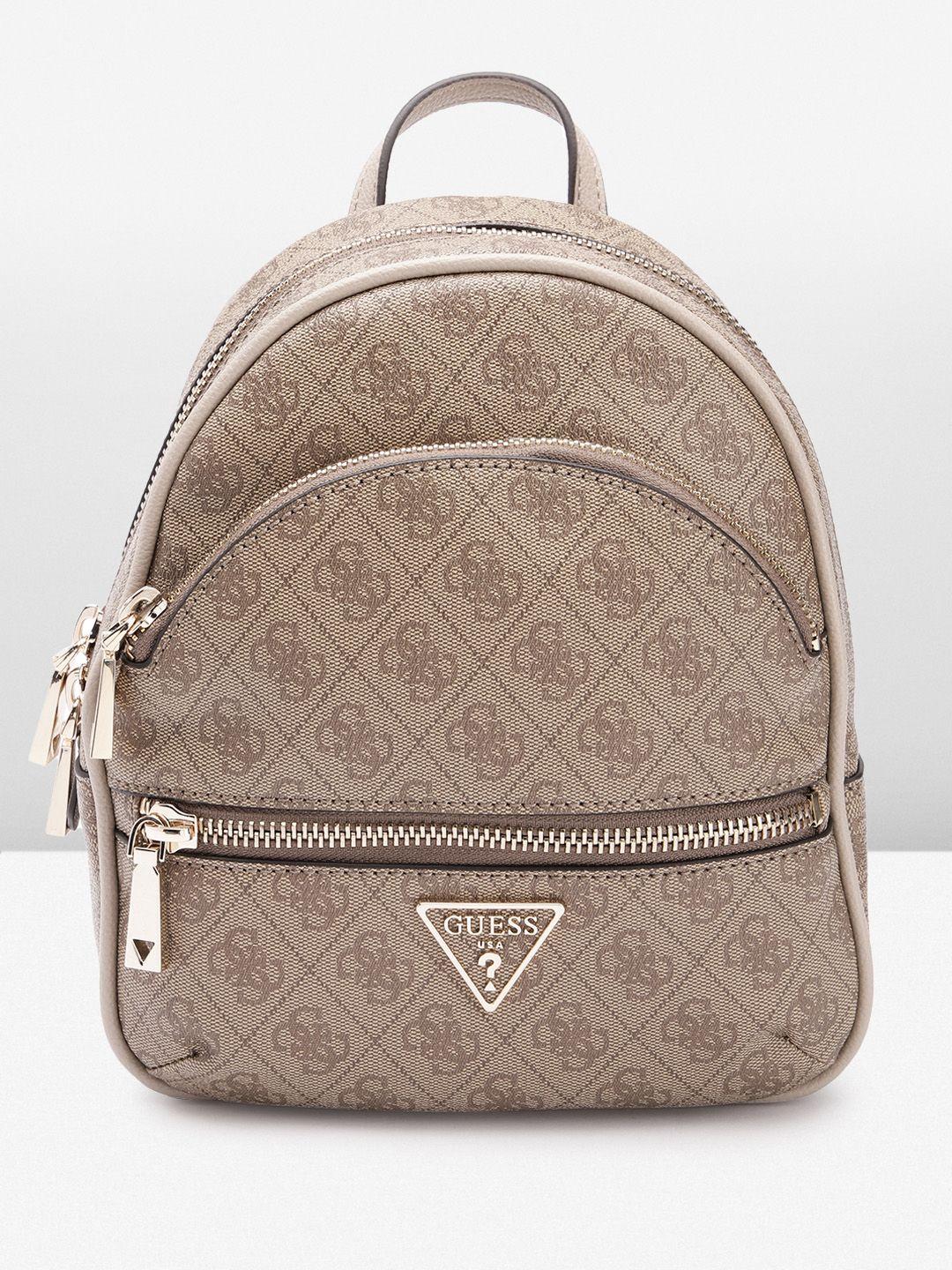 guess women brand logo printed backpack