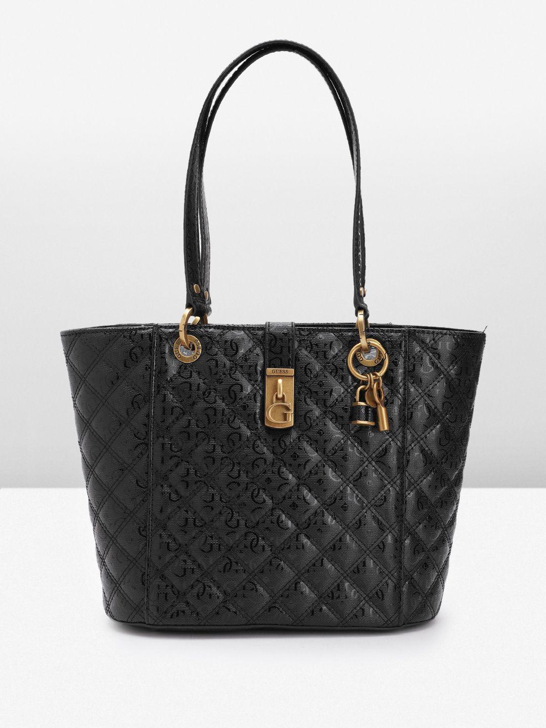 guess women quilted textured structured shoulder bag