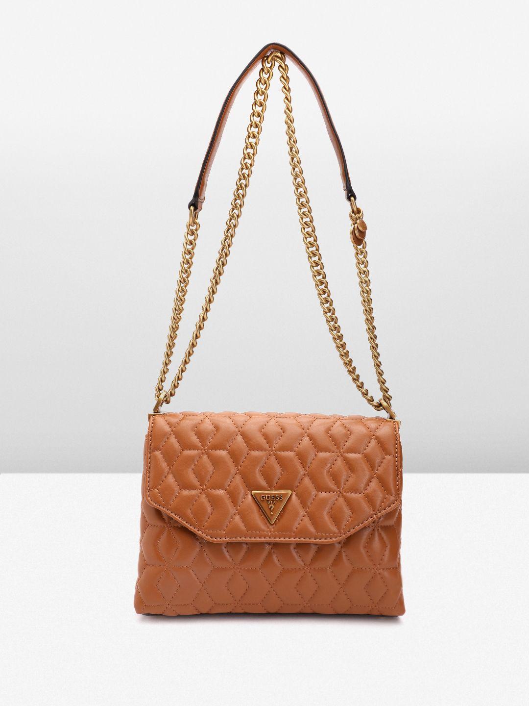 guess women textured structured sling bag