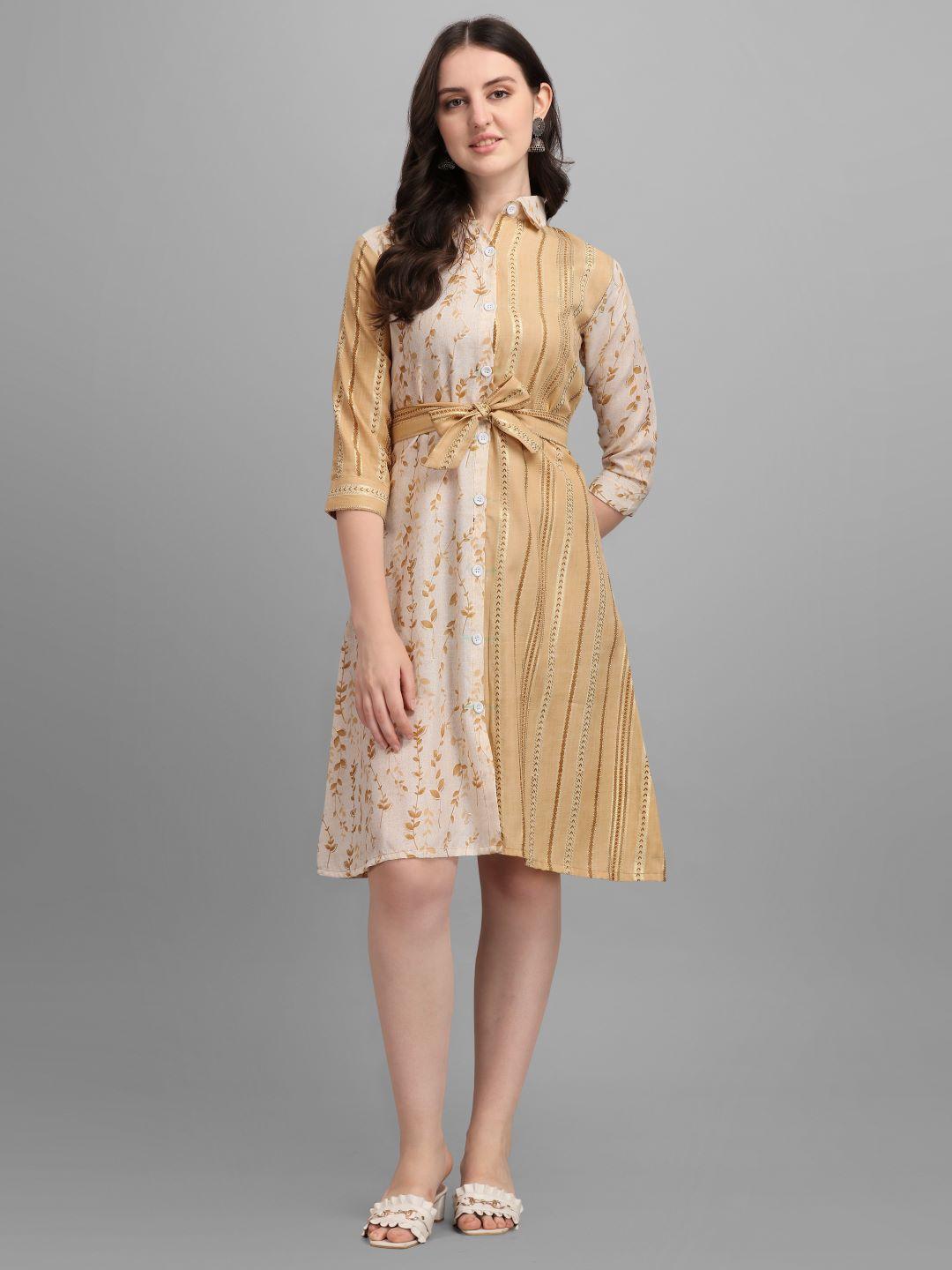 gufrina beige floral dress