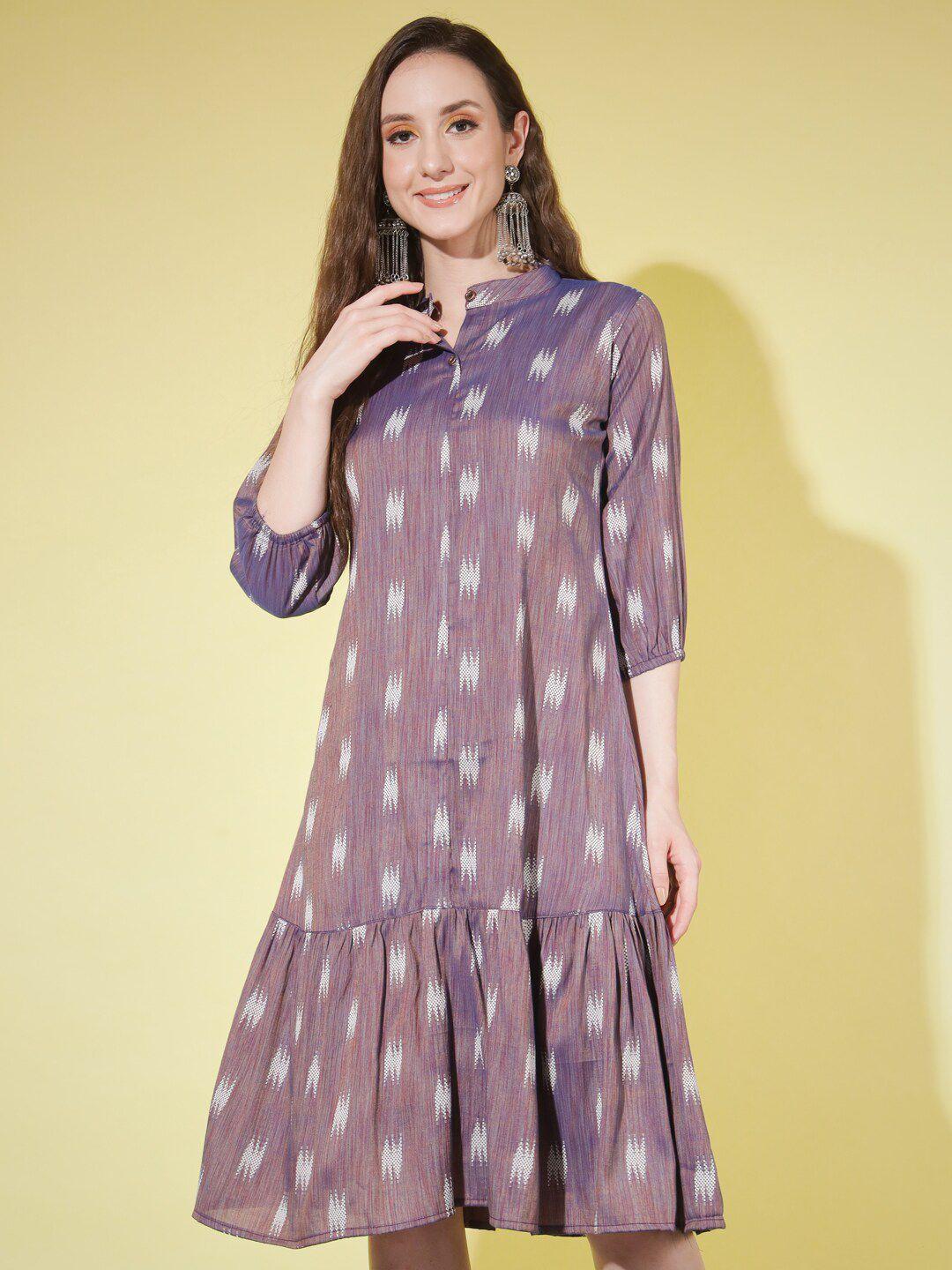 gufrina geometric printed drop-waist dress