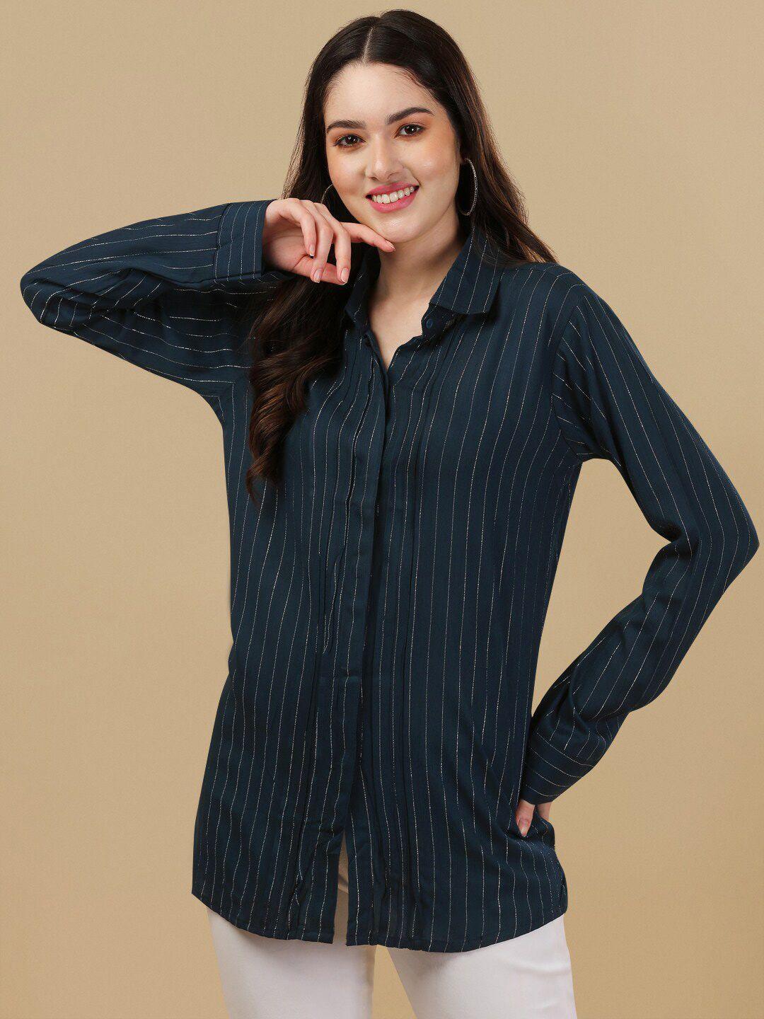 gufrina striped longline shirt style top