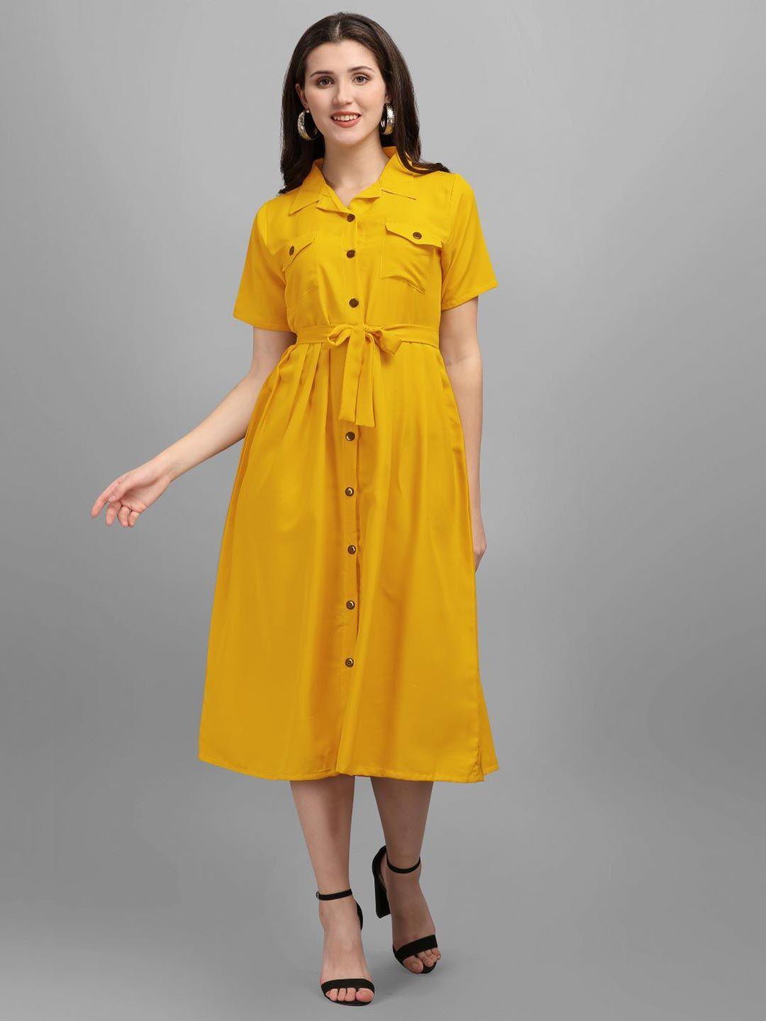 gufrina yellow shirt dress