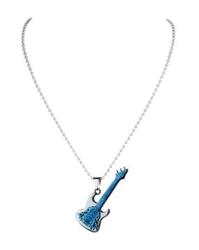 guitar shaped pendant with chain