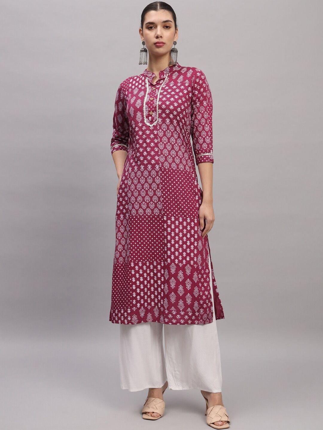 gujari women ethnic motifs printed kurta