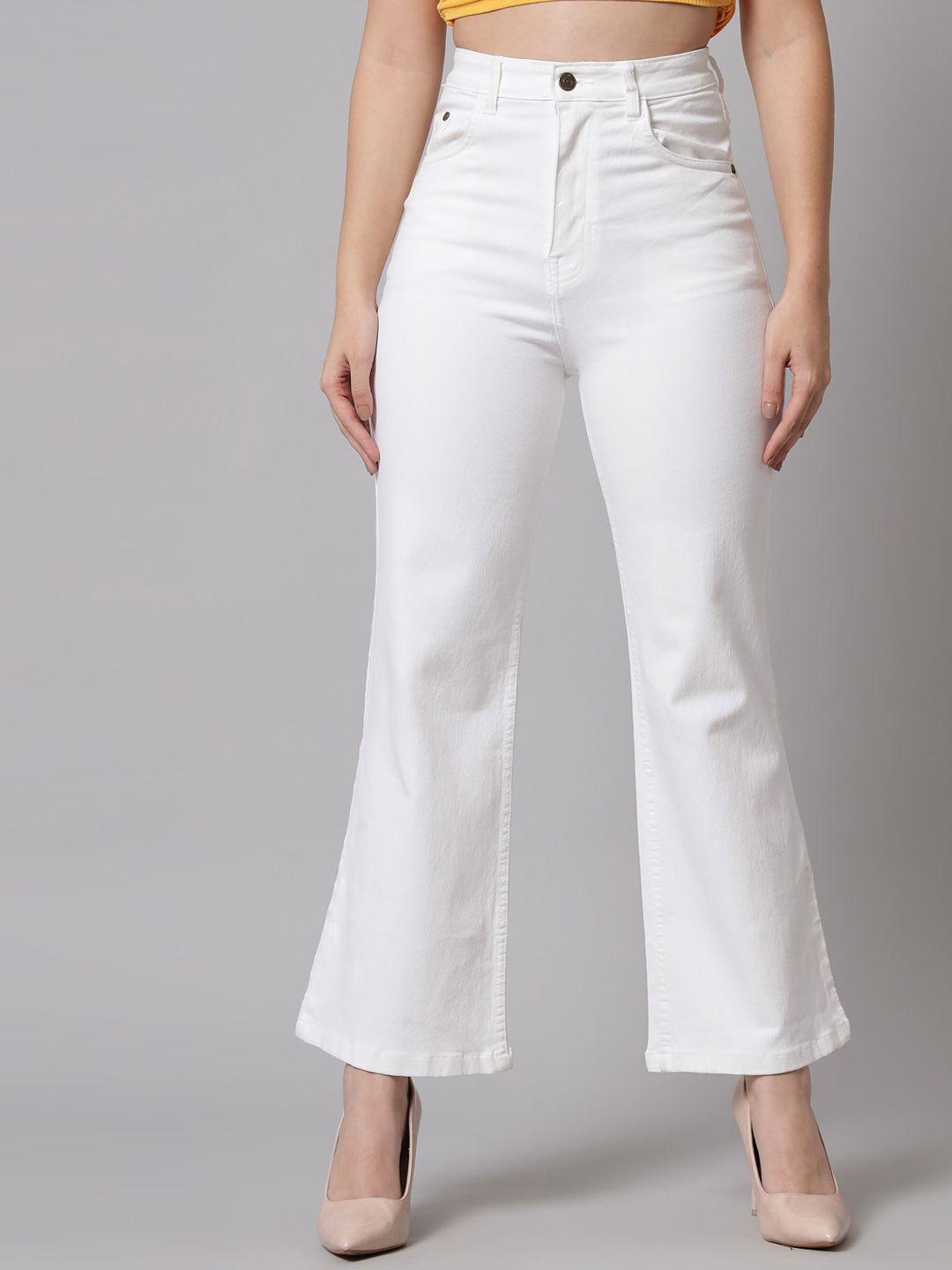 guti women bootcut high-rise stretchable cotton jeans
