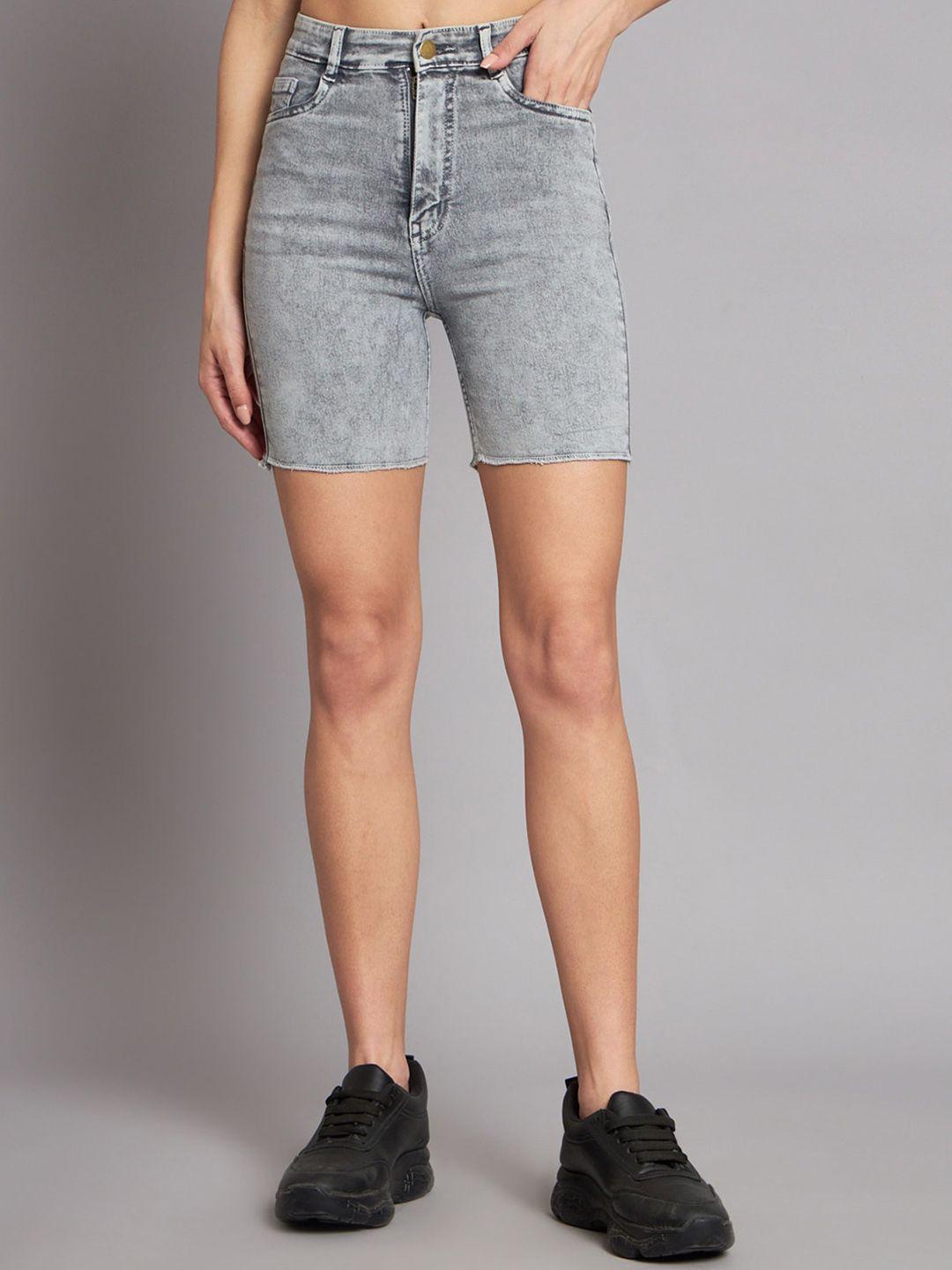 guti-women-high-rise-cotton-denim-shorts