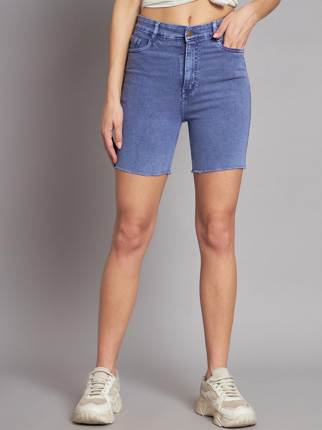 guti-women-washed-high-rise-denim-shorts