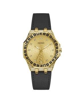 gw0547l3 gold-plated analogue watch with pin-tuck clasp