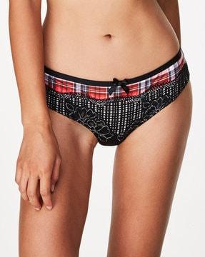 gwen panelled brazilian panties with bow