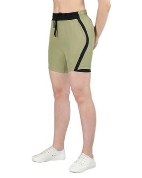 gym knit shorts with drawstring waist