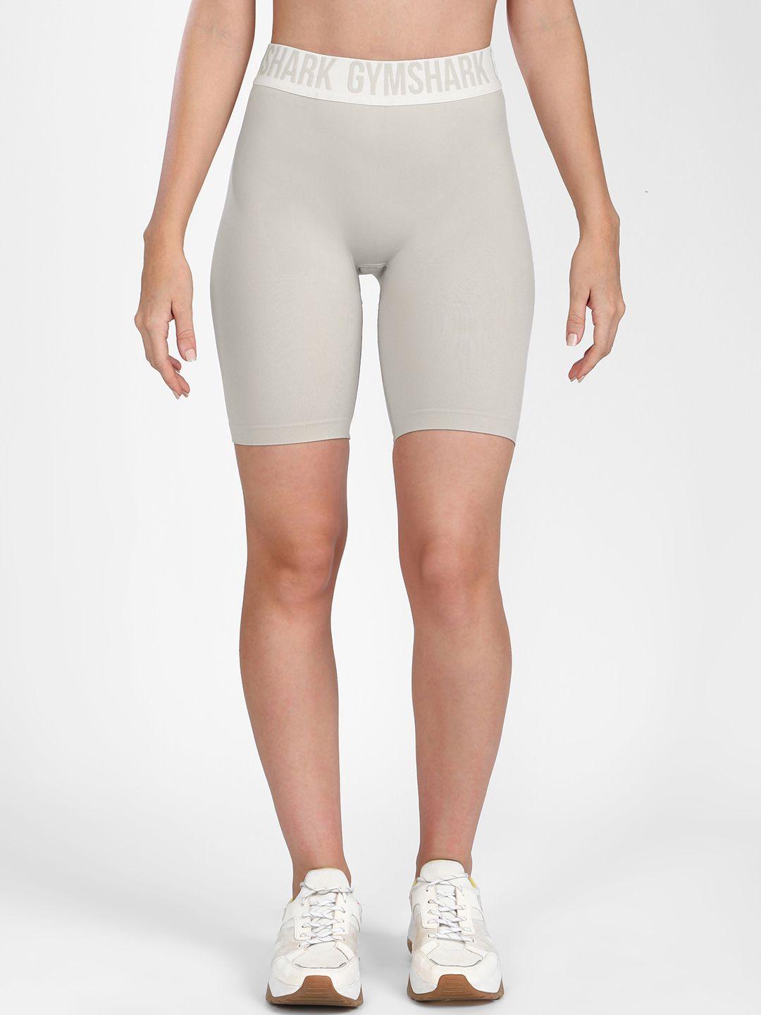gymshark women grey skinny fit cycling sports shorts