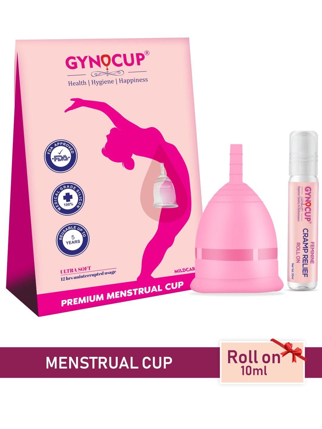 gynocup large size premium reusable menstrual cup with period cramp relief-10ml