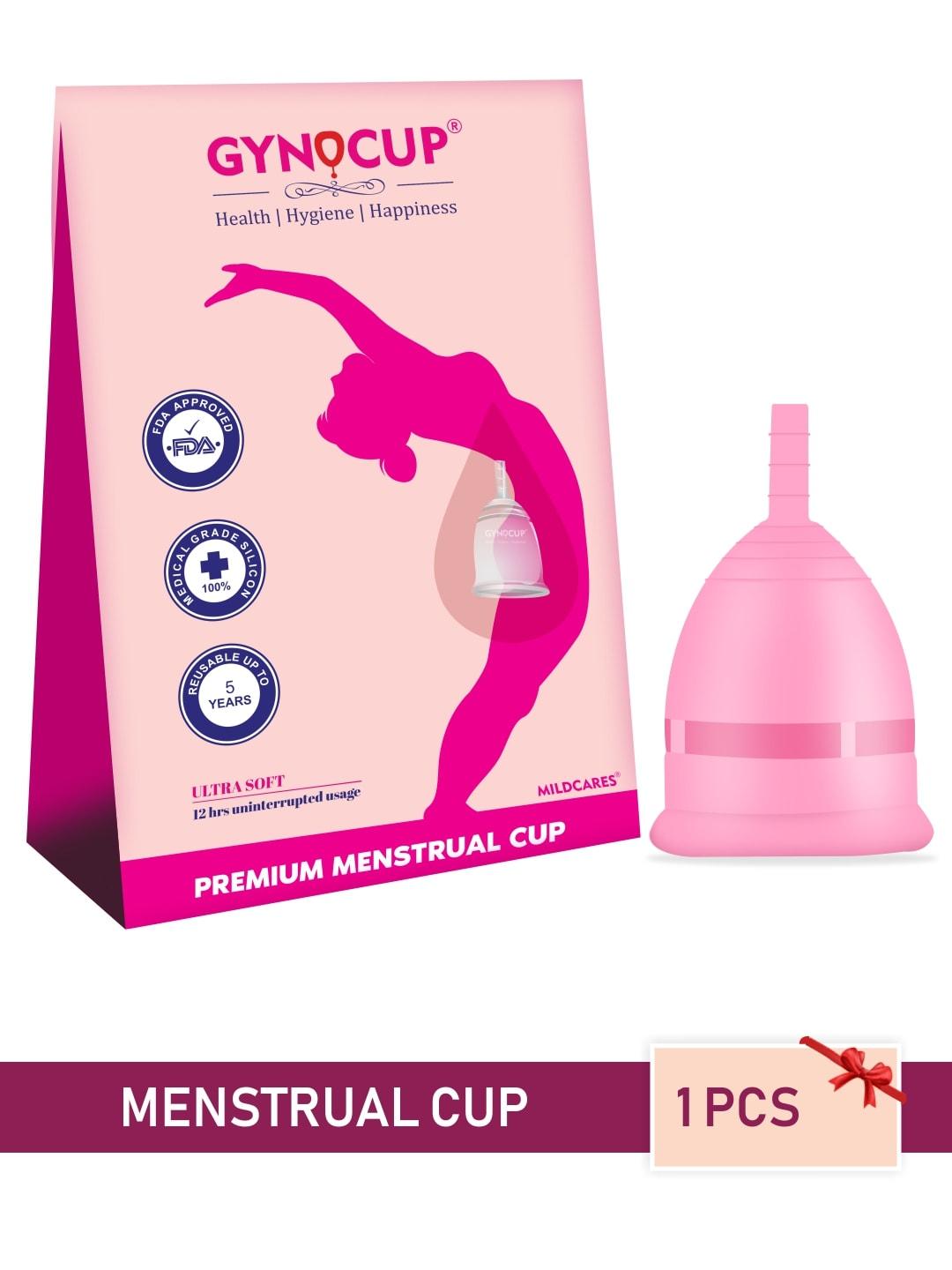 gynocup medical grade silicone ultra soft reusable menstrual cup large size with pouch