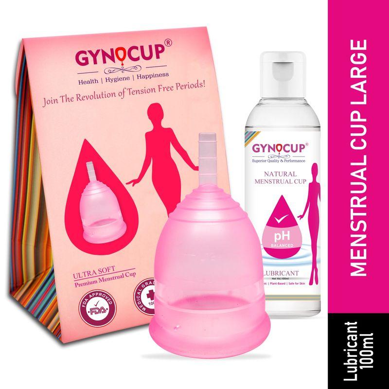 gynocup menstrual cup and lubricant combo (large)