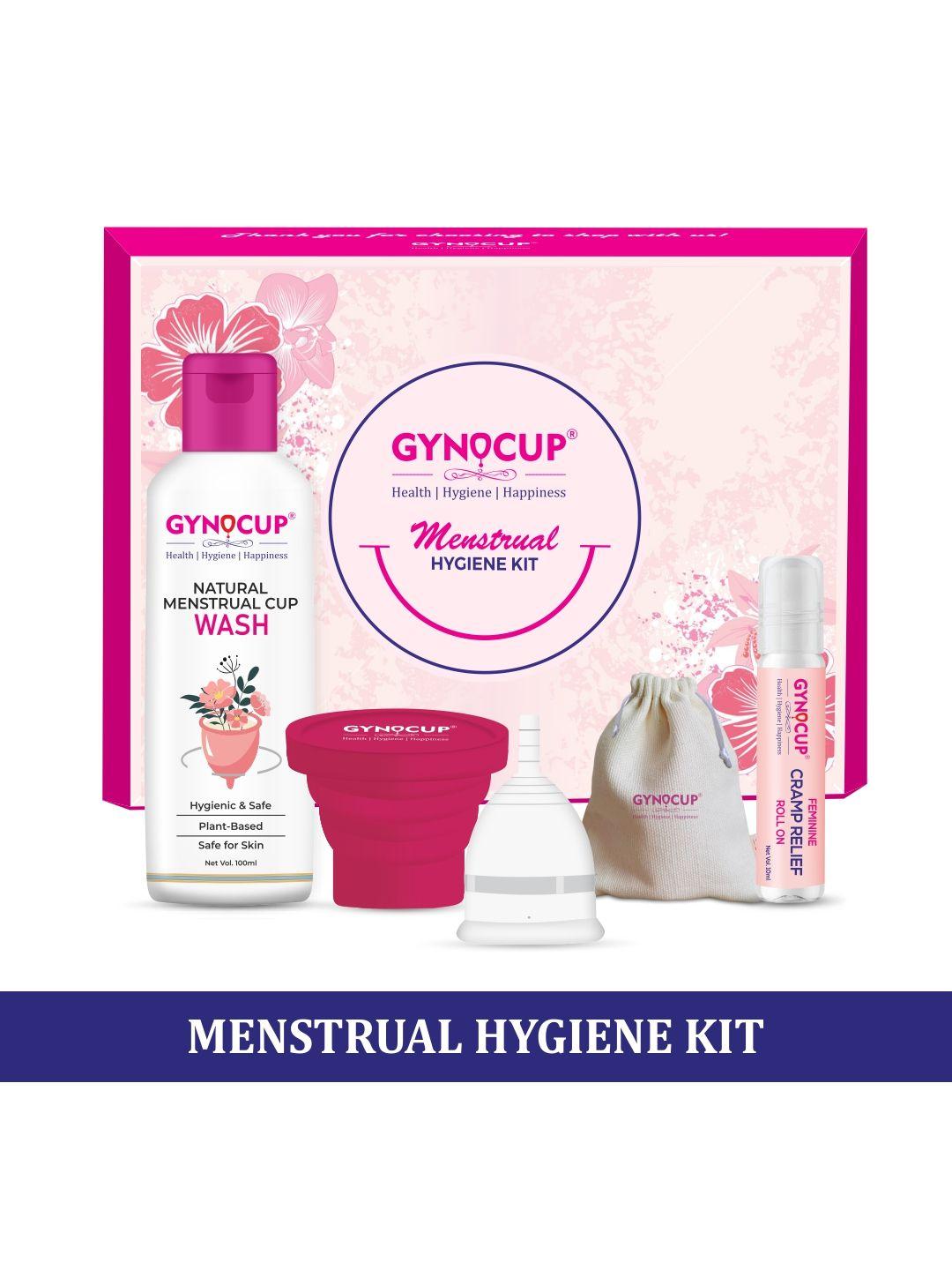 gynocup menstrual cup large size with sterilizer container & menstrual cup wash 100ml