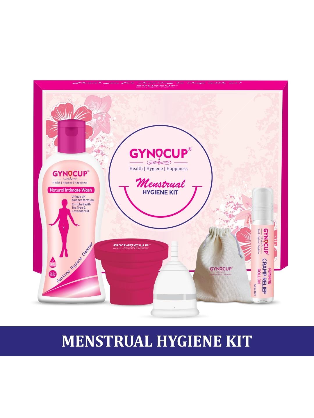 gynocup menstrual cup small size with sterilizer container & women intimate wash 100 ml