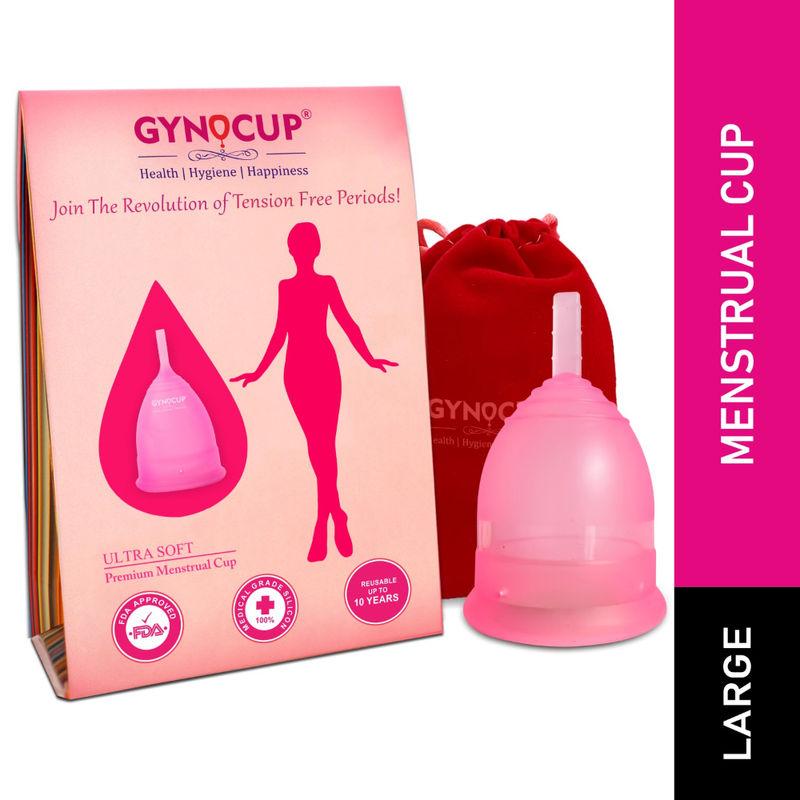 gynocup reusable menstrual cup for women safe, easy-to-use & comfortable (large)