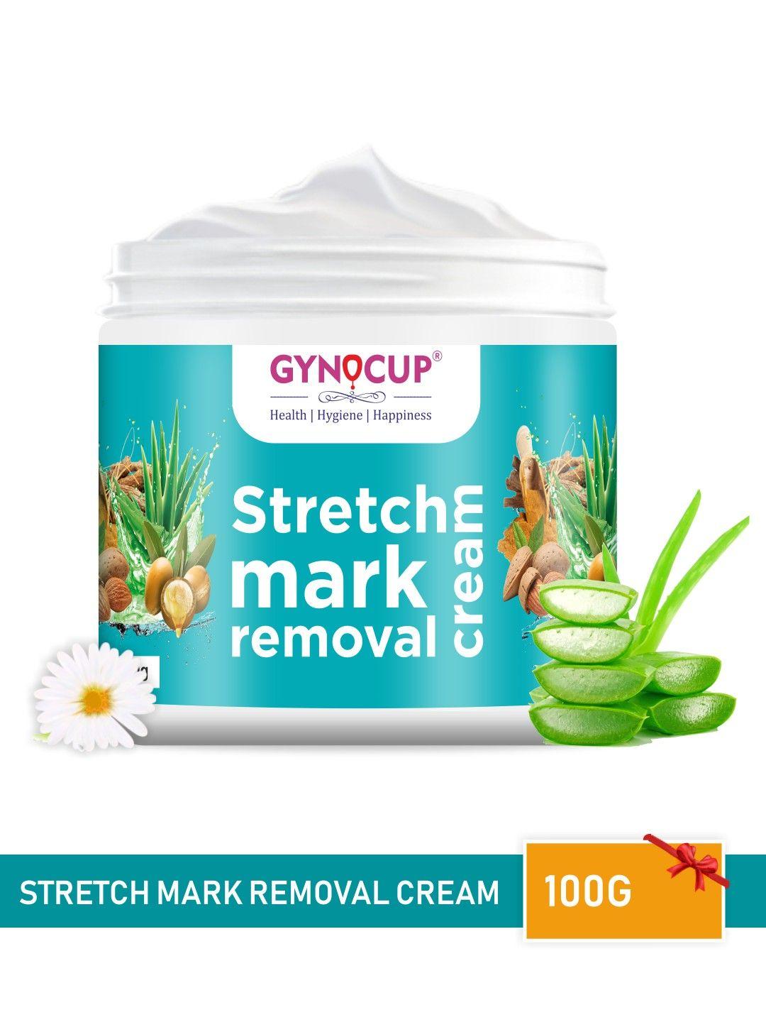 gynocup set of 2 stretch marks removal cream for pregnancy with shea butter - 50g each