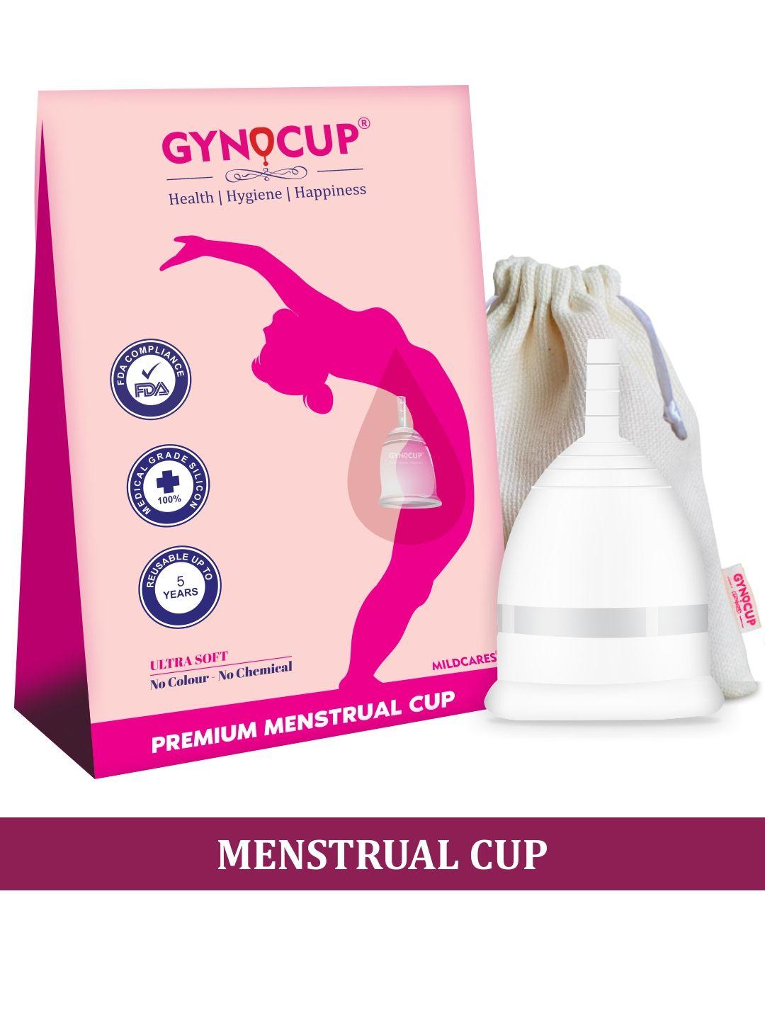gynocup transparent single menstrual cup - large