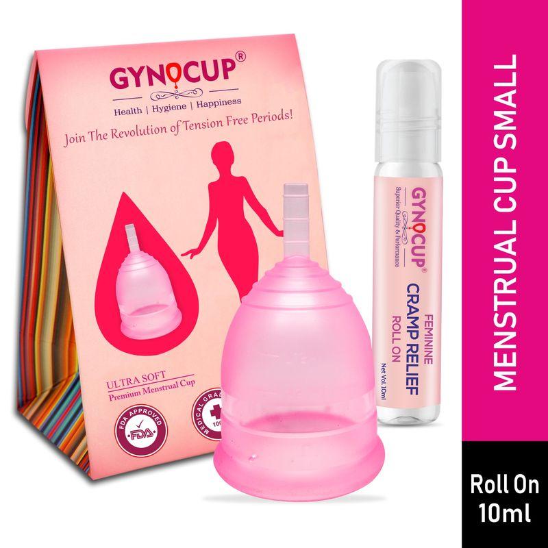 gynocup menstrual cup and cramp relief combo (small)