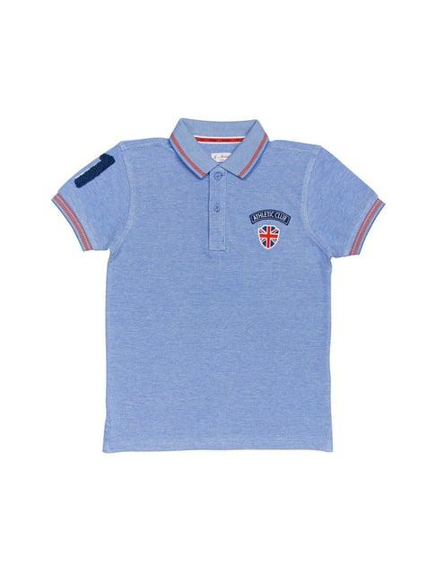 h by hamleys boys blue solid polo t-shirt